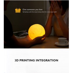 مصباح القمر ثلاثي الأبعاد متعدد الالوان 